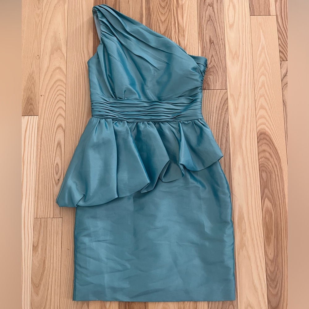 Blue Jessica Simpson One Shoulder Cocktail Dress
